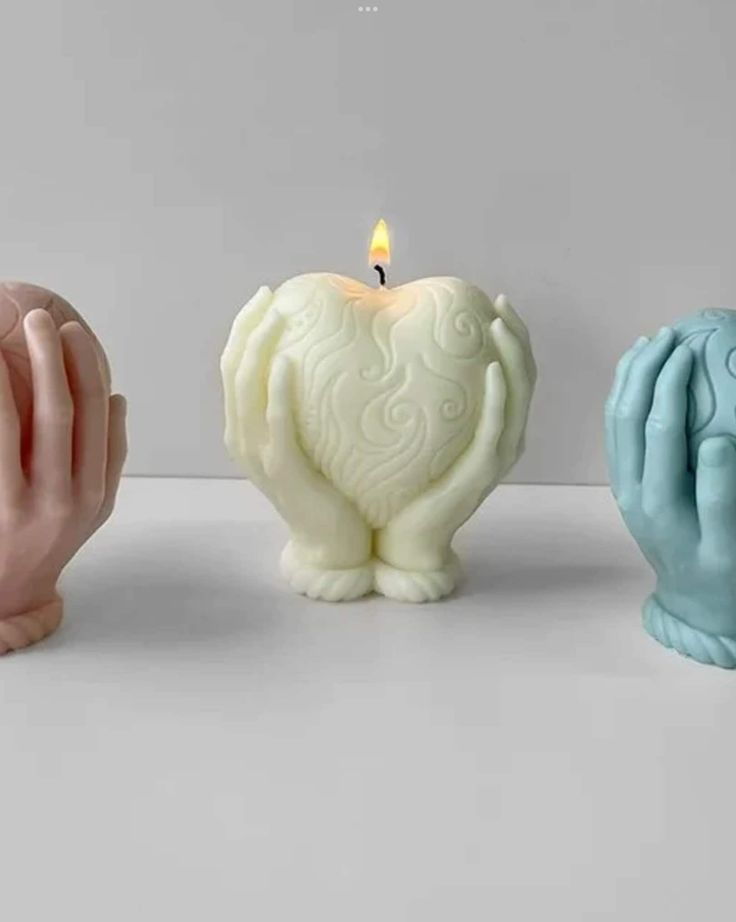 Heart In Hand Candles