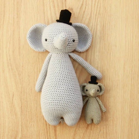 ELEPHANT WID HAT CROCHET PLUSH