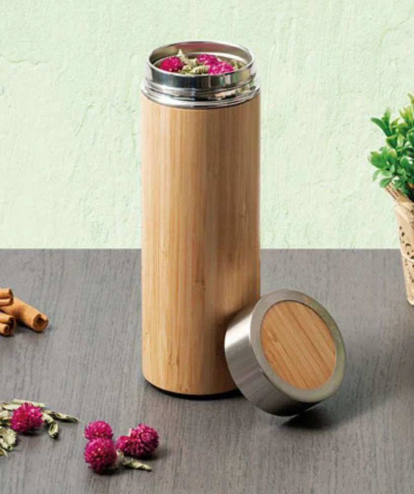 Bamboo Flask with Bamboo Cap