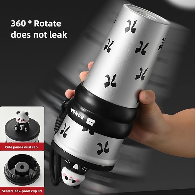 Panda Stainless Steel Water Bottle